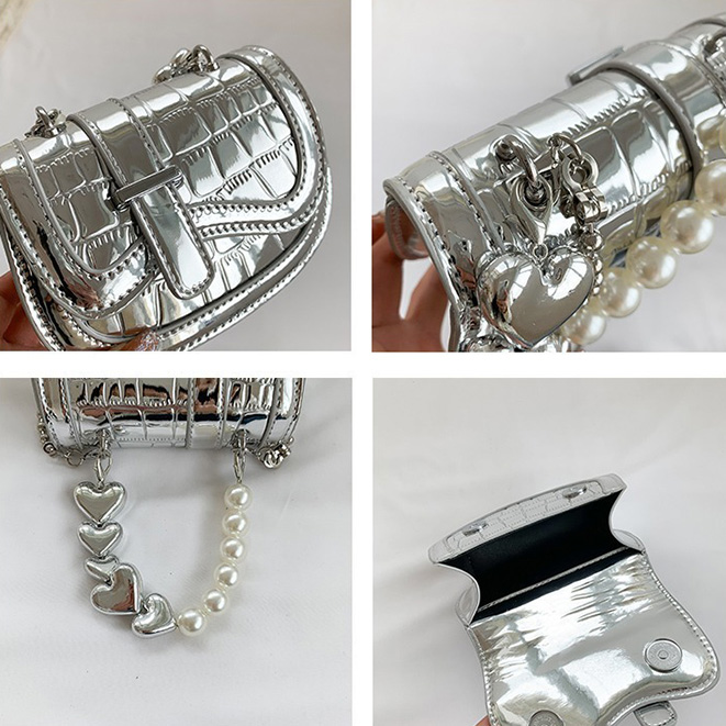 チェーン バッグ パールチェーンミニショルダーバッグ 斜め掛け対応