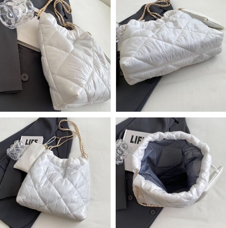 チェーン バッグ キルティング巾着チェーンバッグ