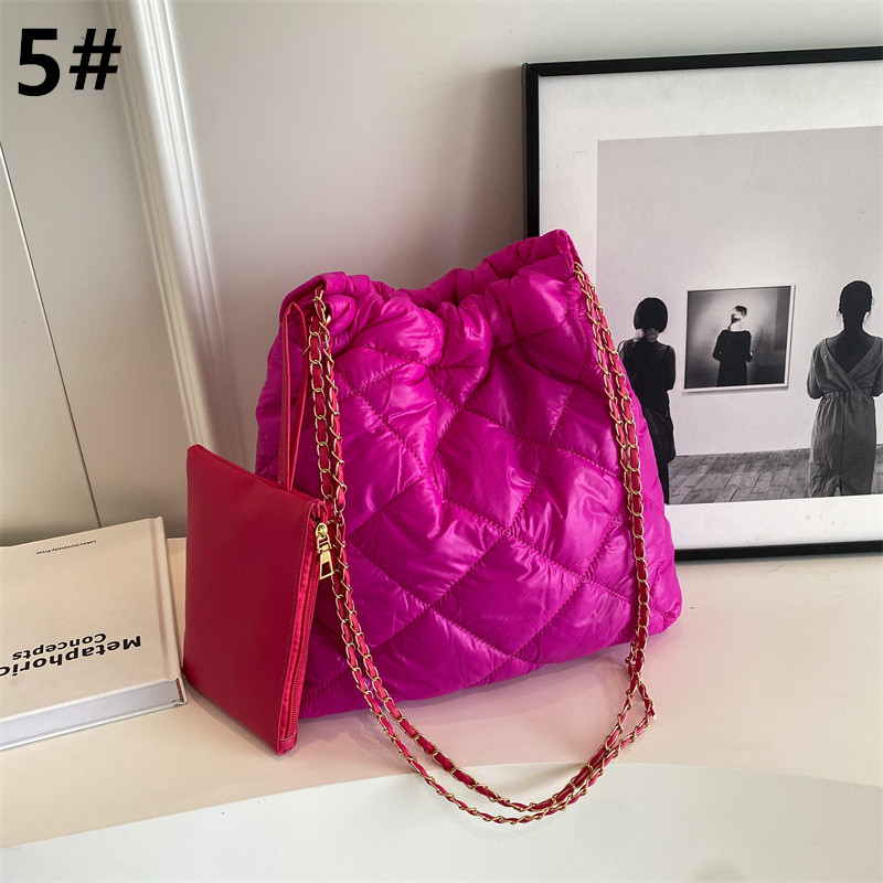 チェーン バッグ キルティング巾着チェーンバッグ