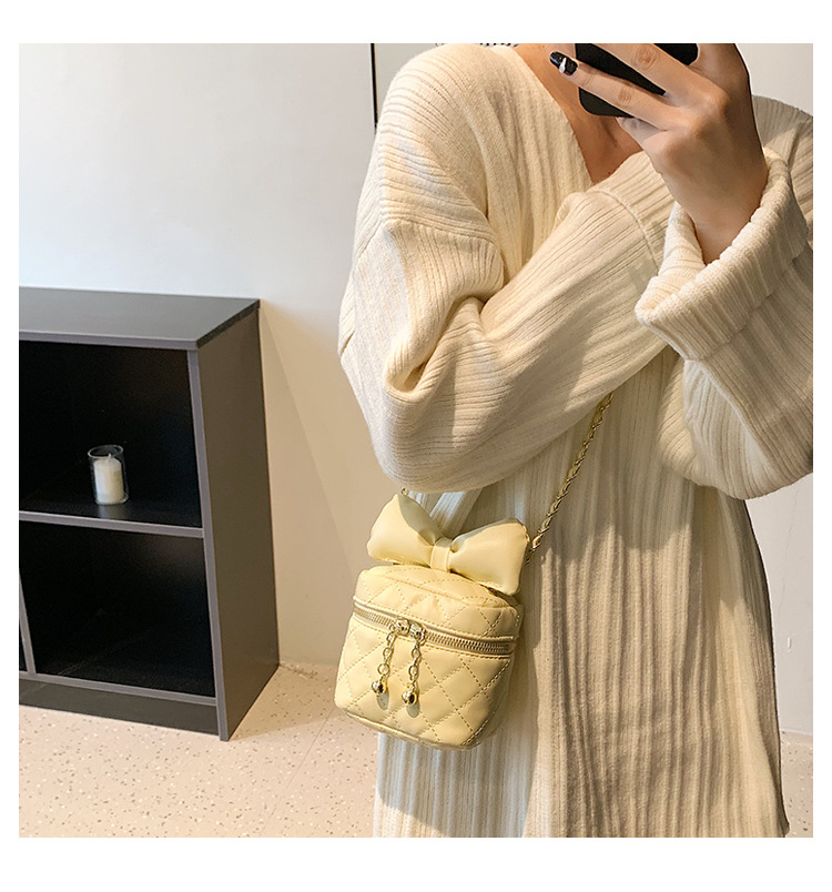 チェーン バッグ キルティング ミニショルダーバッグ リボン付き 小さめ かわいい
