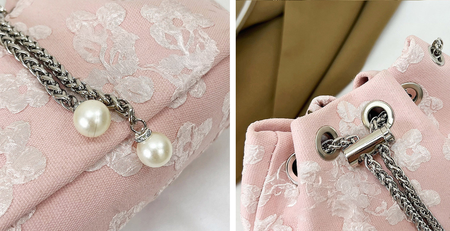 チェーン バッグ 花柄巾着チェーンバッグ 肩掛けショルダー