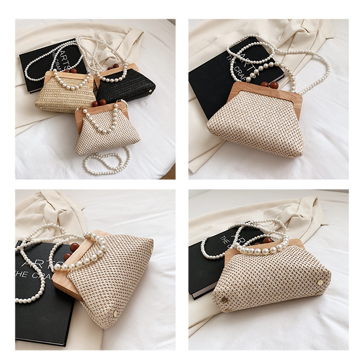 チェーン バッグ パール チェーン がま口バッグ 浴衣対応 3way