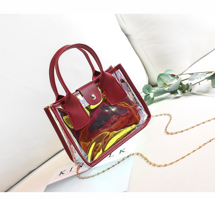 チェーン バッグ レディース透明ショルダーバッグ