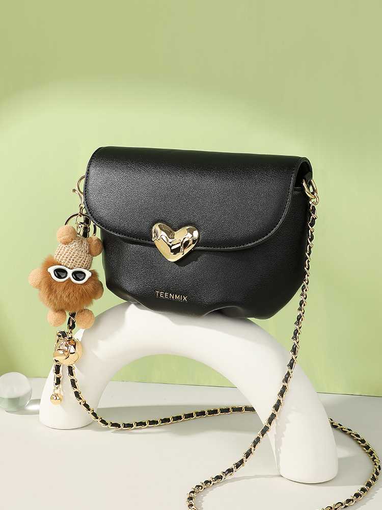 チェーンバッグ ショルダー ハート留め金ミニショルダー