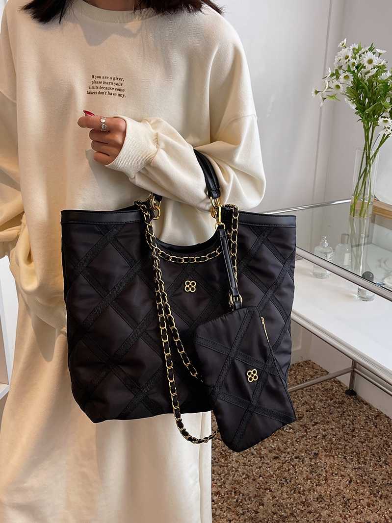 チェーンバッグ トート キルティングチェーントート