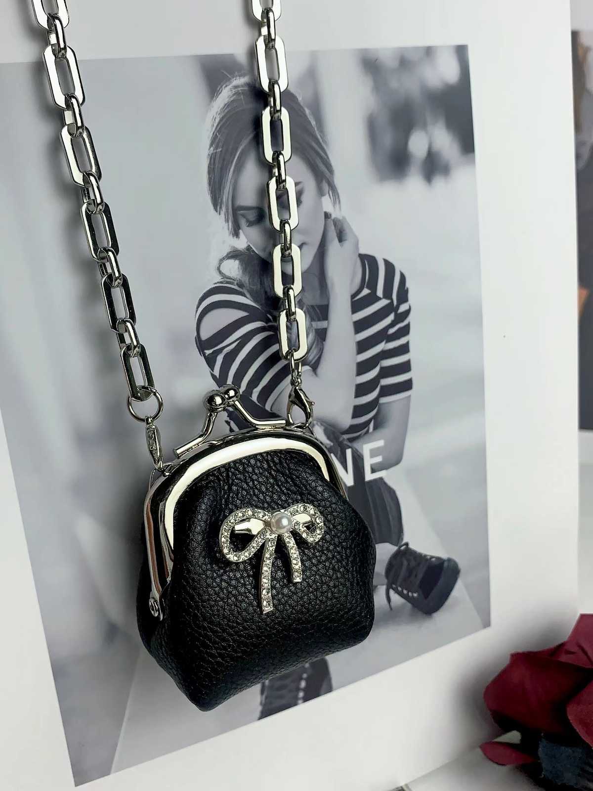 チェーンバッグ ミニ リボン飾りがま口