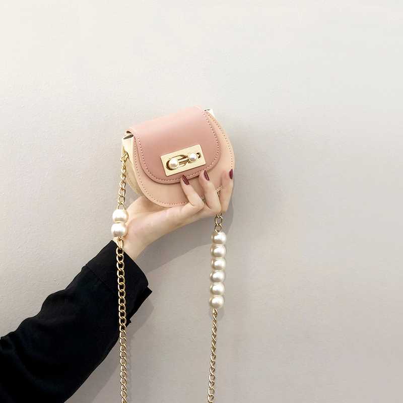 チェーン バッグ 真珠飾りミニサドルショルダー