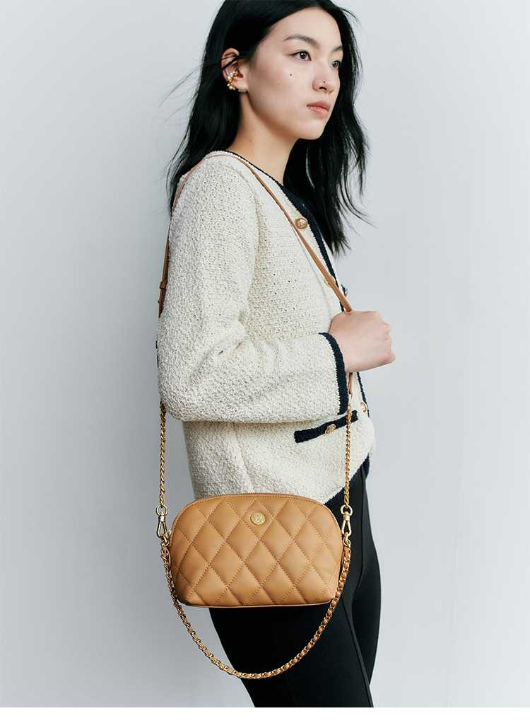 チェーン バッグ 菱格紋金具チェーンポシェット