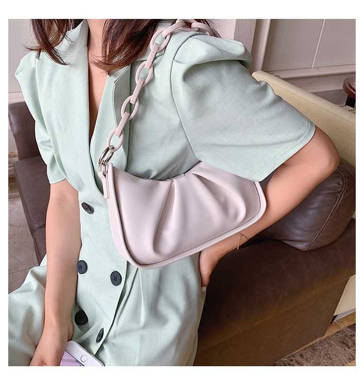 チェーン バッグ 二重チェーンふんわりショルダー