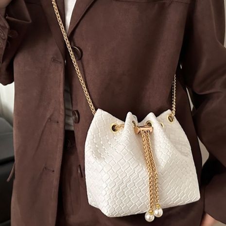 チェーン バッグ ミニ 女性用小さめ巾着型チェーン付き斜め掛け鞄