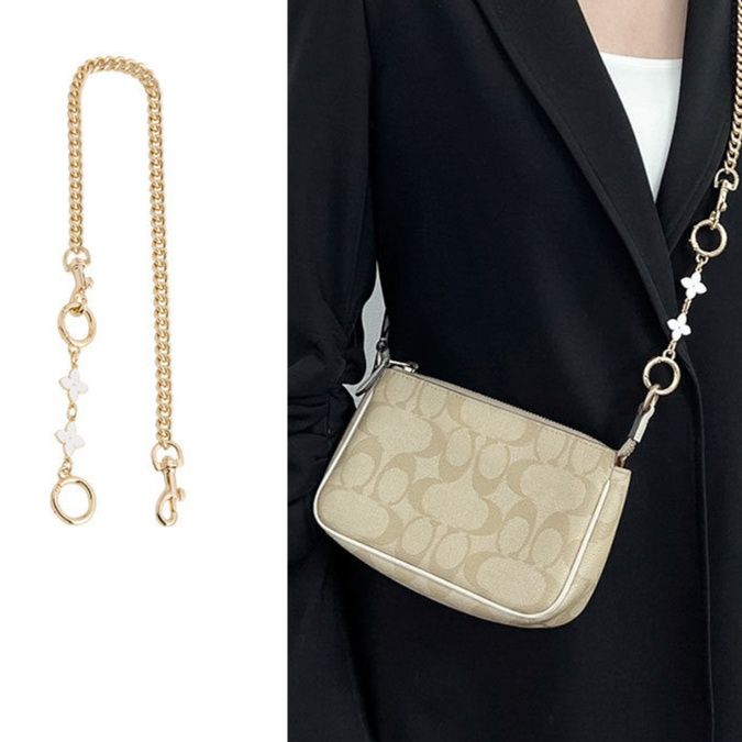 チェーン バッグ パール装飾付き上品チェーンショルダーバッグ