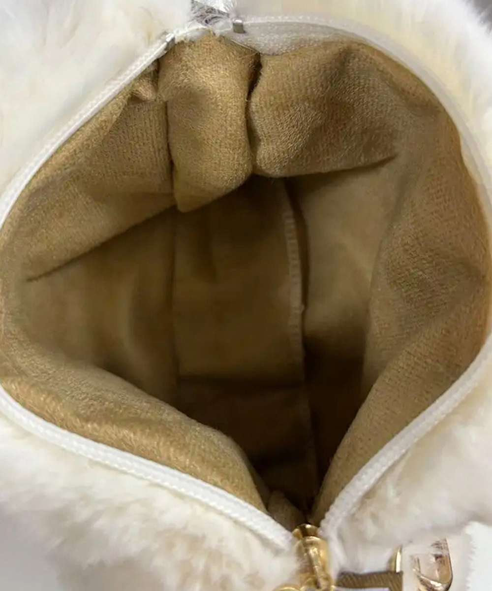 チェーン バッグ ふわふわファー チェーン付き肩掛けバッグ