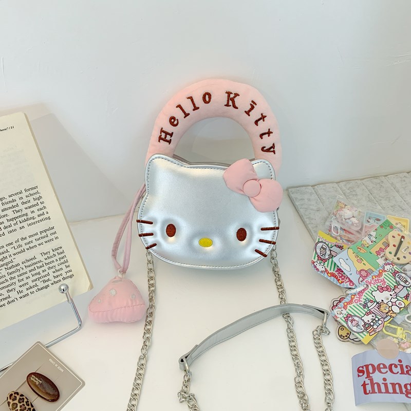 チェーン バッグ 猫顔デザイン ミニチェーンポシェット