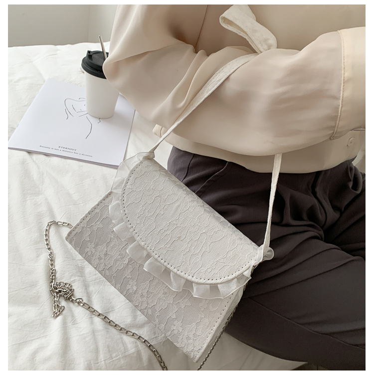 チェーン バッグレディース ショルダーバッグ フリル付き 可愛い女性らしいデザイン