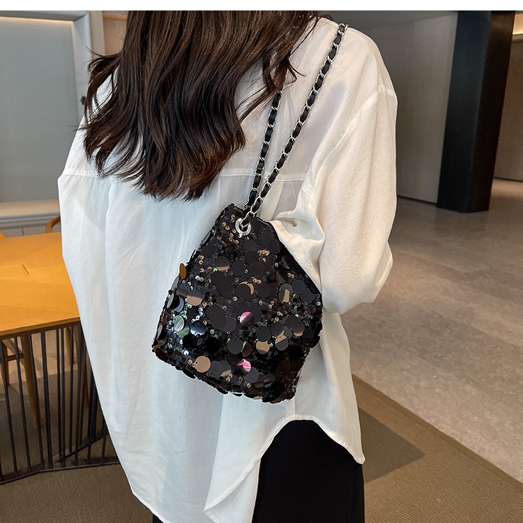 チェーン バッグ 高見えスパンコール装飾チェーンショルダーバッグ