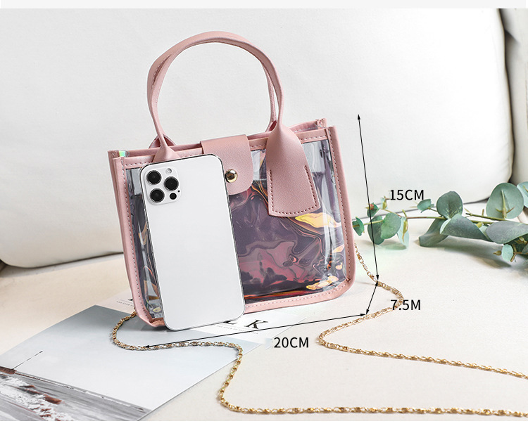 チェーン バッグ レディース透明ショルダーバッグ