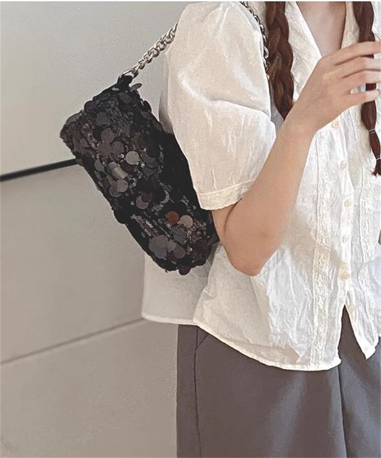 チェーン バッグ スパンコール装飾チェーンショルダーバッグ