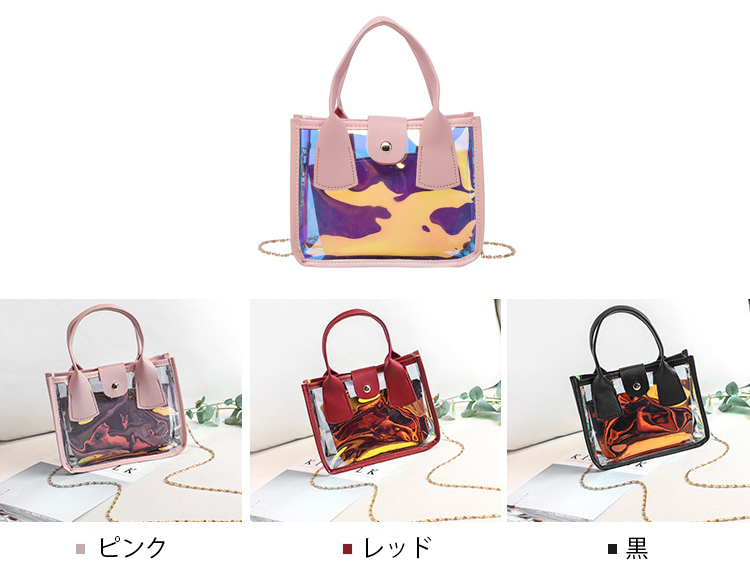 チェーン バッグ レディース透明ショルダーバッグ