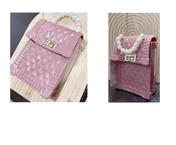 チェーン バッグ キルティング調ミニショルダーバッグ パール付きチェーンバッグ