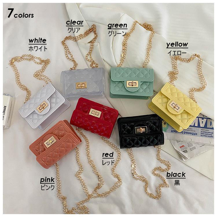 チェーン バッグ 艶やかキルティング ミニ チェーン ショルダー バッグ