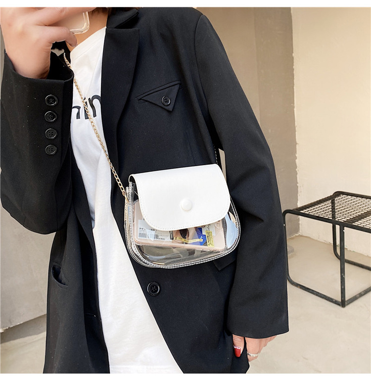 チェーン バッグ 透明クリア素材ショルダーバッグ