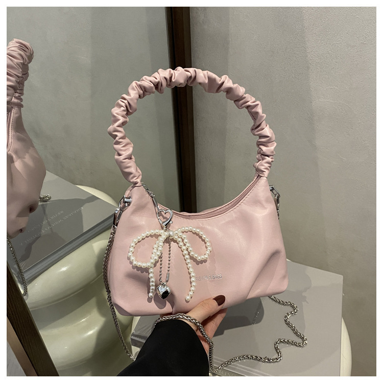 新作 ギャザー ワンハンドル チェーン バッグ レディース ショルダー