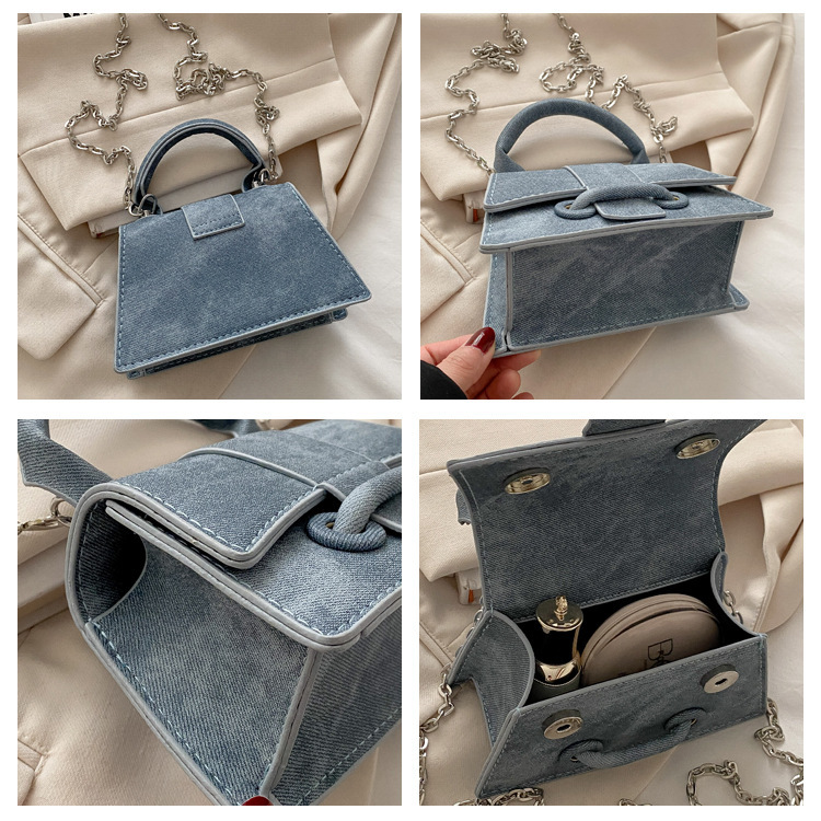 チェーン バッグ レディース ミニチェーン ハンドバッグ スクエア型 上品