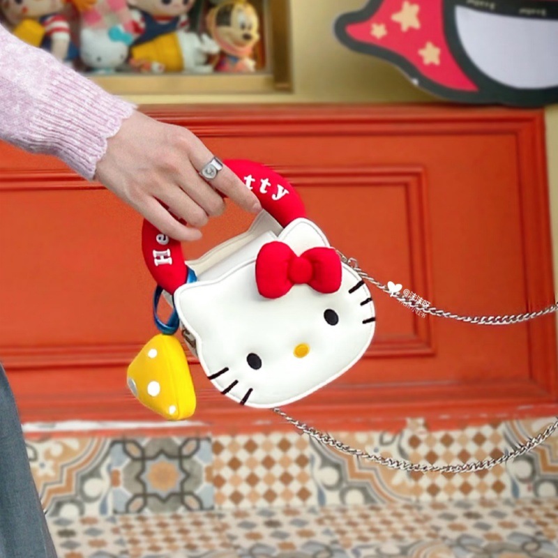 チェーン バッグ 猫顔デザイン ミニチェーンポシェット