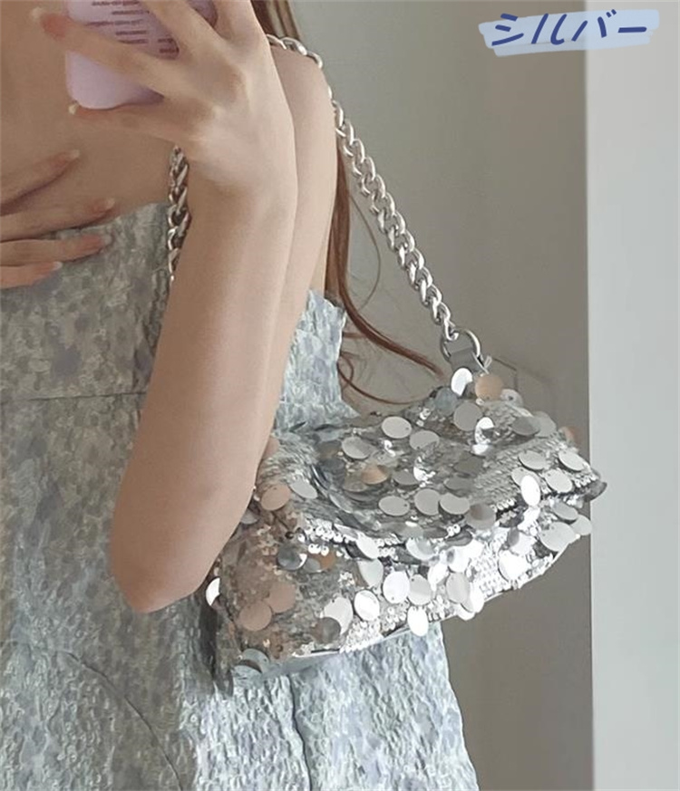 チェーン バッグ スパンコール装飾チェーンショルダーバッグ