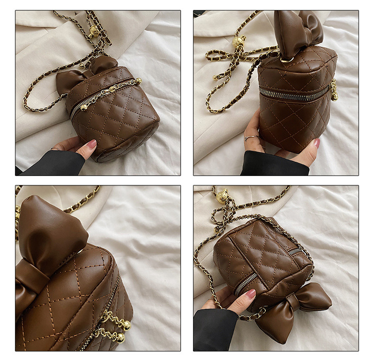 チェーン バッグ キルティング ミニショルダーバッグ リボン付き 小さめ かわいい