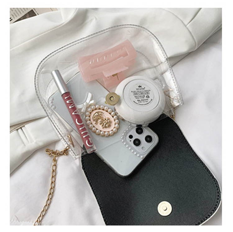 チェーン バッグ 透明クリア素材ショルダーバッグ