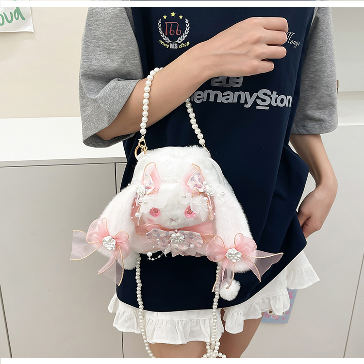 チェーン バッグ うさぎモチーフパールチェーンショルダー