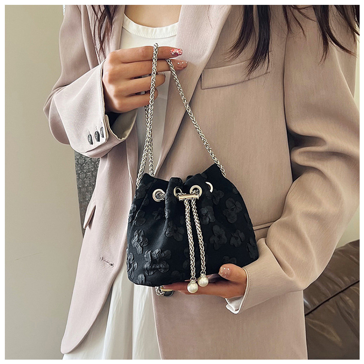 チェーン バッグ 花柄巾着チェーンバッグ 肩掛けショルダー