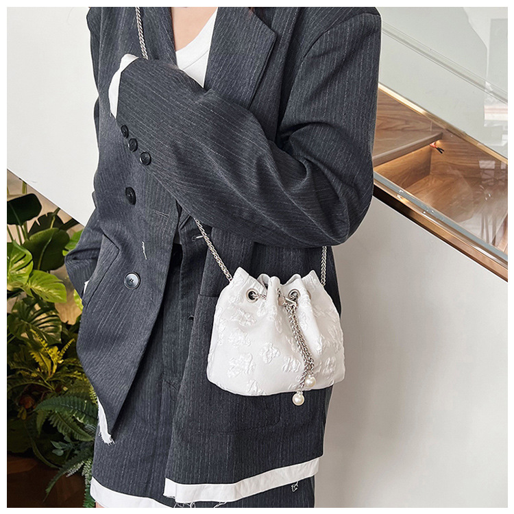 チェーン バッグ 花柄巾着チェーンバッグ 肩掛けショルダー