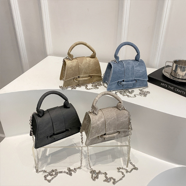 チェーン バッグ レディース ミニチェーン ハンドバッグ スクエア型 上品