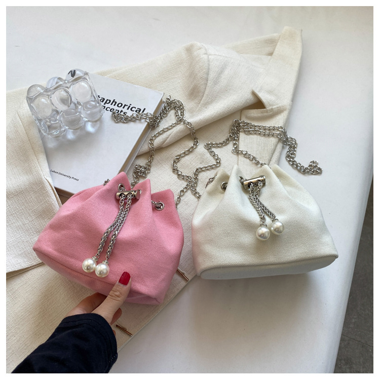 チェーン バッグ レディース ミニ 巾着 ショルダーバッグ チェーン パール飾り