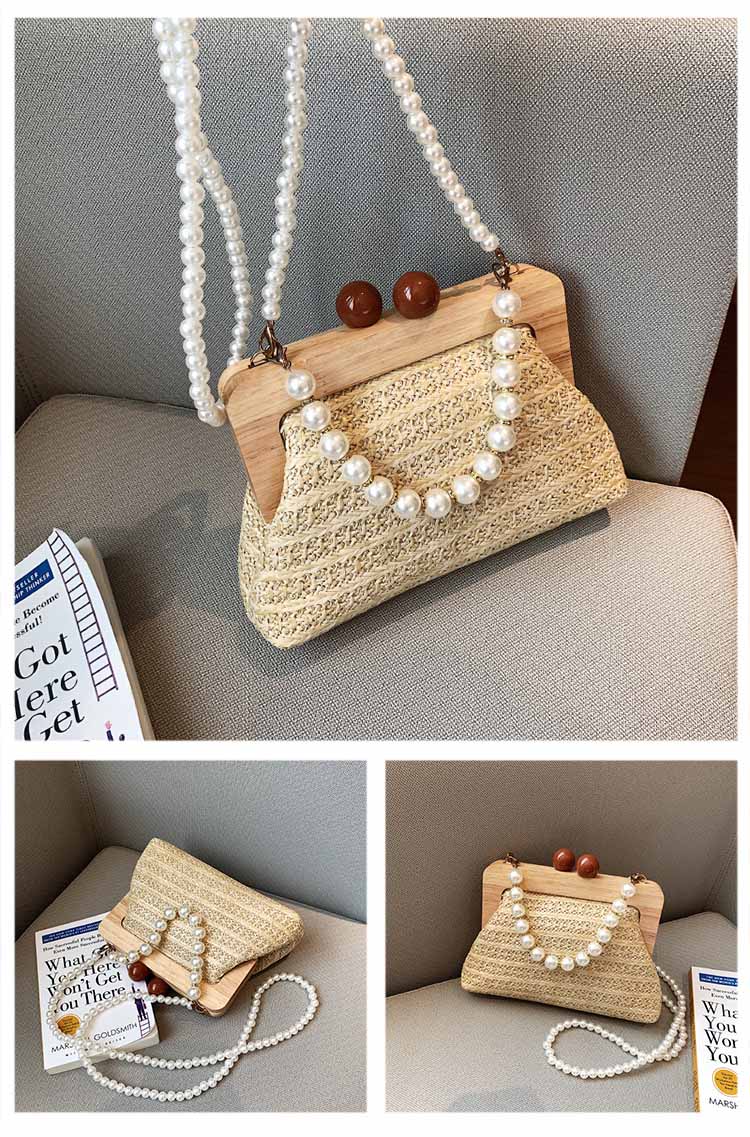 チェーン バッグ パール チェーン がま口バッグ 浴衣対応 3way