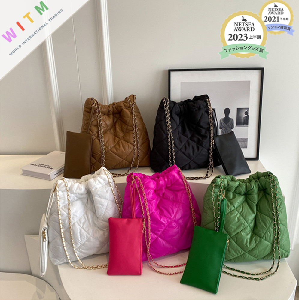 チェーン バッグ キルティング巾着チェーンバッグ