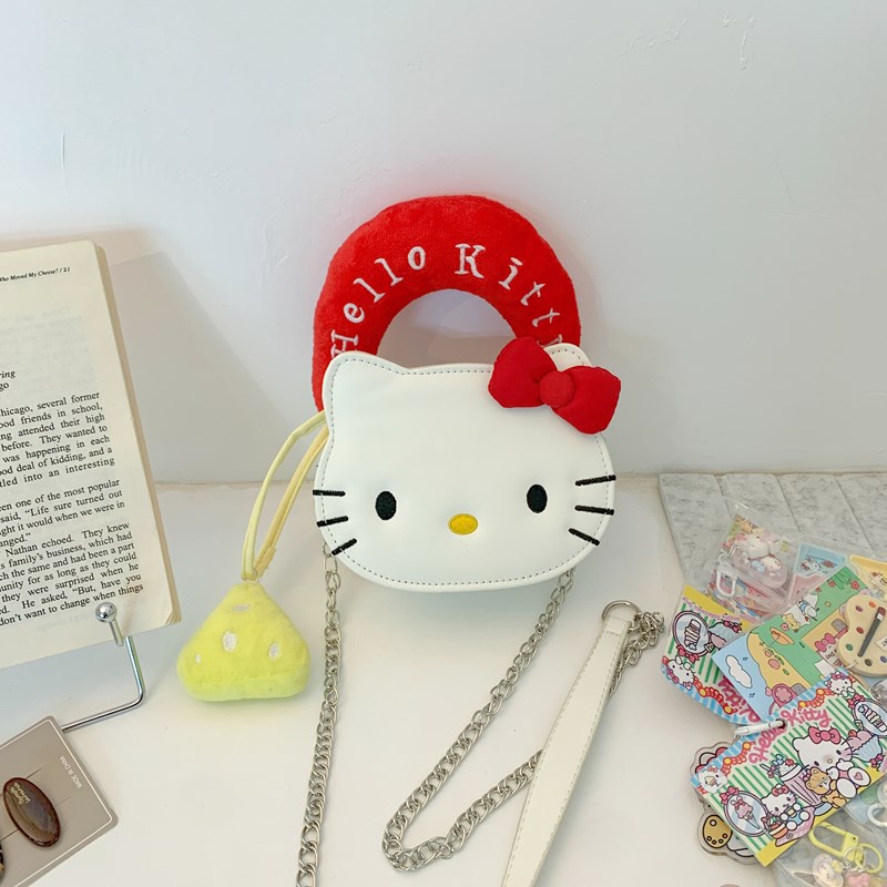 チェーン バッグ 猫顔デザイン ミニチェーンポシェット