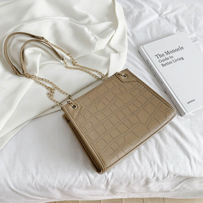 チェーン バッグ 女性用クロコダイル型押しショルダーバッグ通勤通学