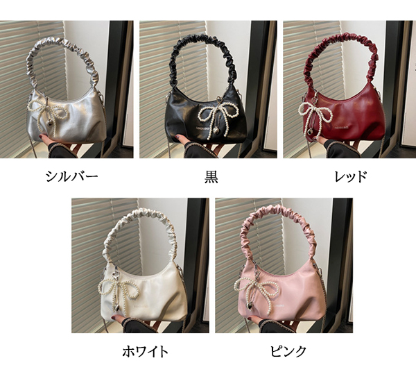 新作 ギャザー ワンハンドル チェーン バッグ レディース ショルダー