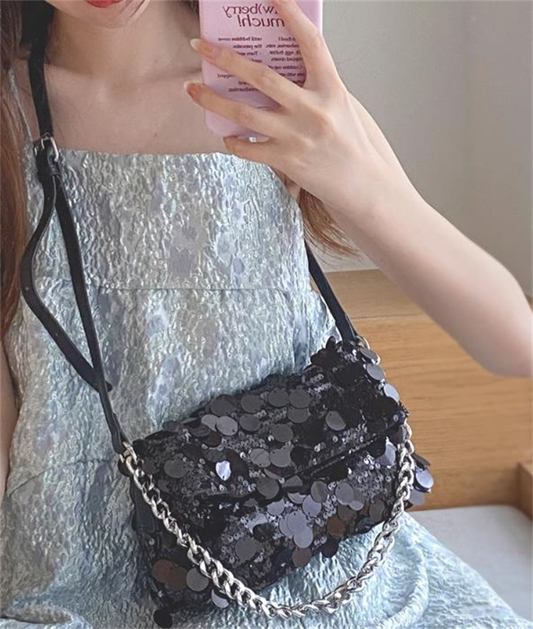 チェーン バッグ スパンコール装飾チェーンショルダーバッグ