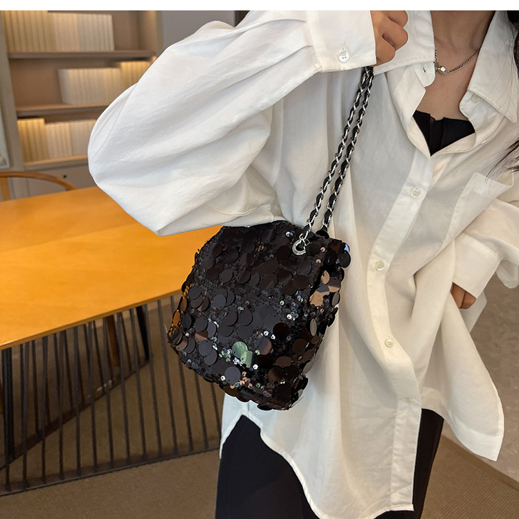 チェーン バッグ 高見えスパンコール装飾チェーンショルダーバッグ