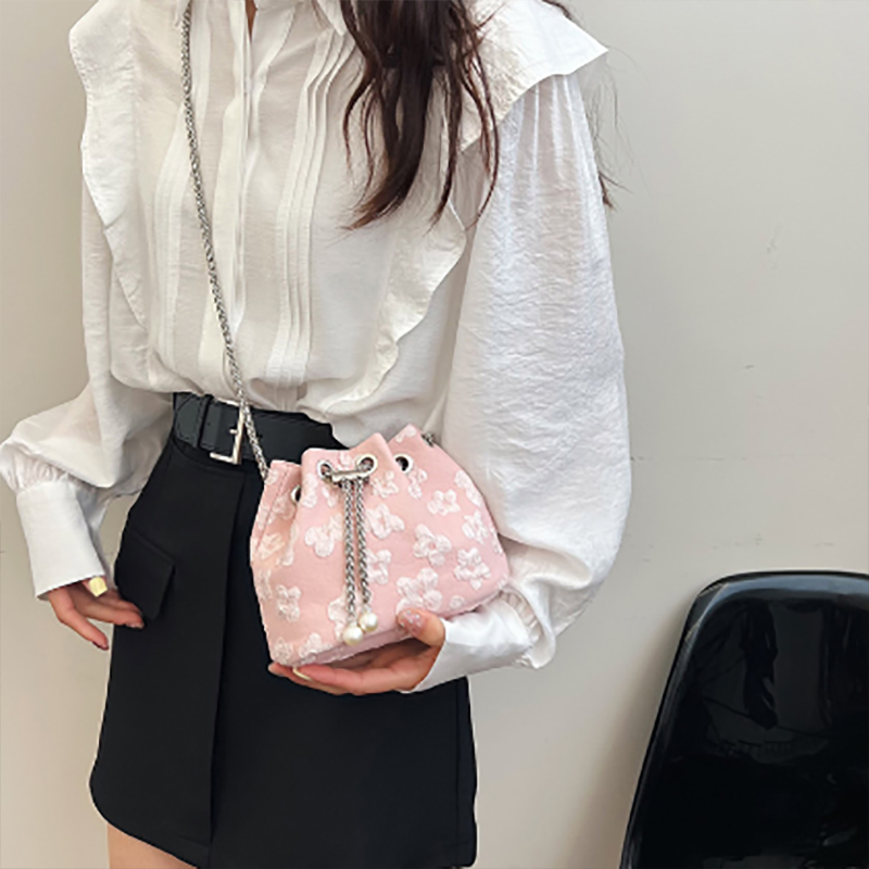 チェーン バッグ 花柄巾着チェーンバッグ 肩掛けショルダー