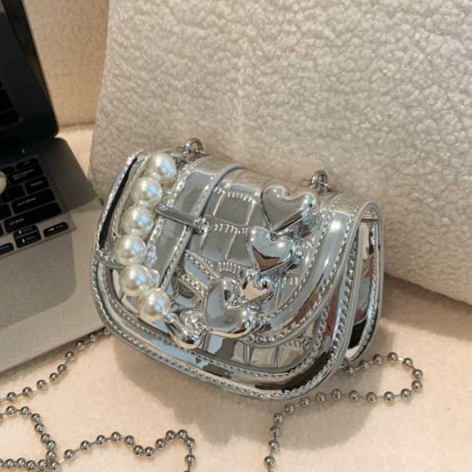 チェーン バッグ パールチェーンミニショルダーバッグ 斜め掛け対応