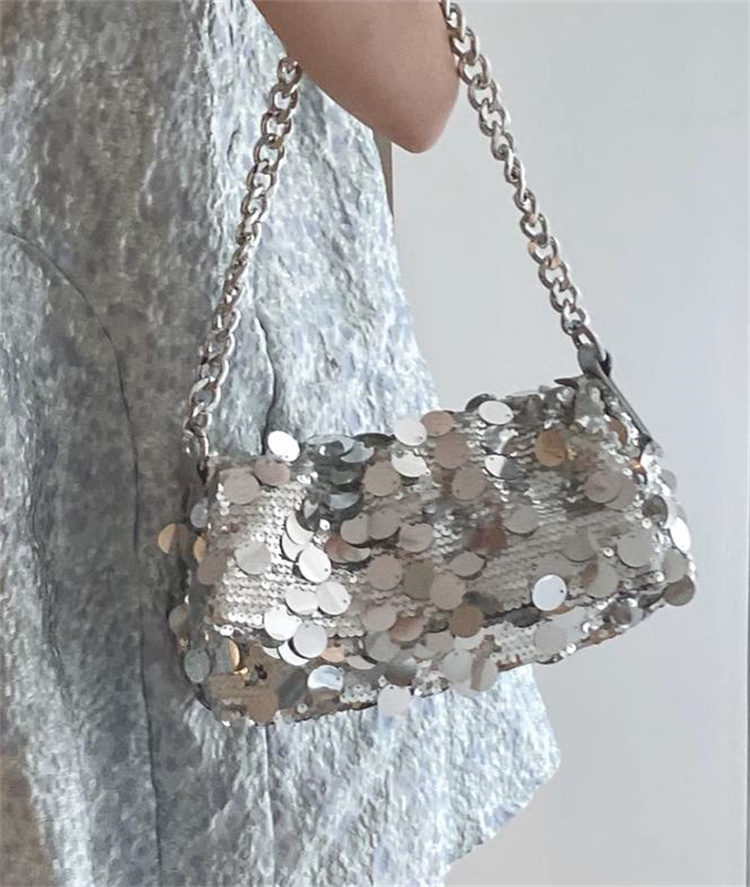 チェーン バッグ スパンコール装飾チェーンショルダーバッグ