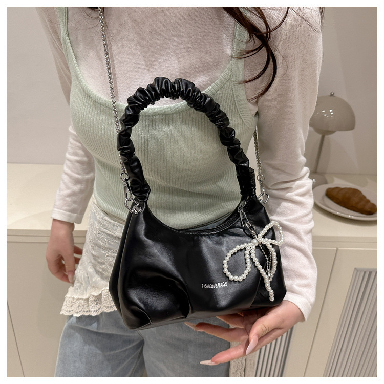 新作 ギャザー ワンハンドル チェーン バッグ レディース ショルダー