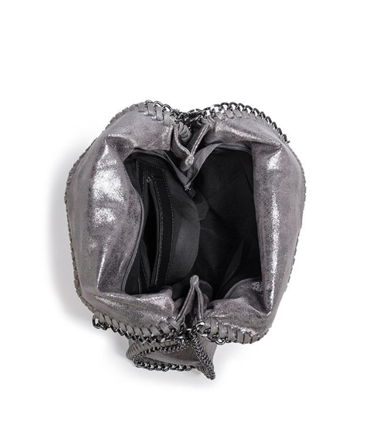 チェーン バッグ チェーン付ショルダーバッグ縦型四角レトロ調