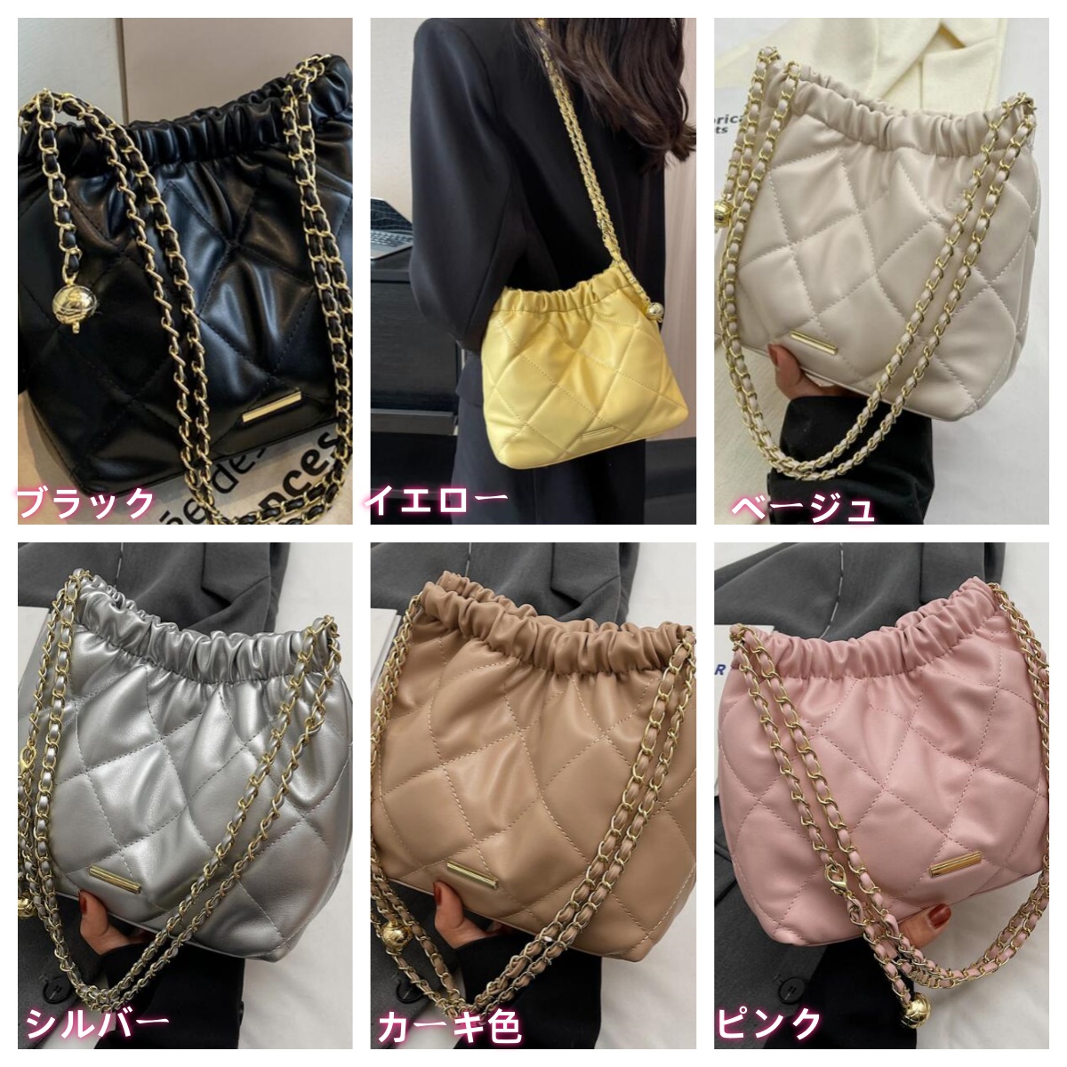 チェーン バッグ キルティング チェーン ショルダーバッグ レディース