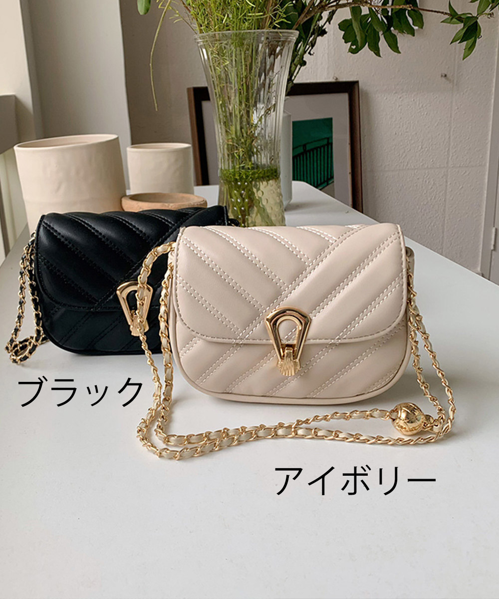 チェーン バッグ 上品なキルティングミニショルダー鞄